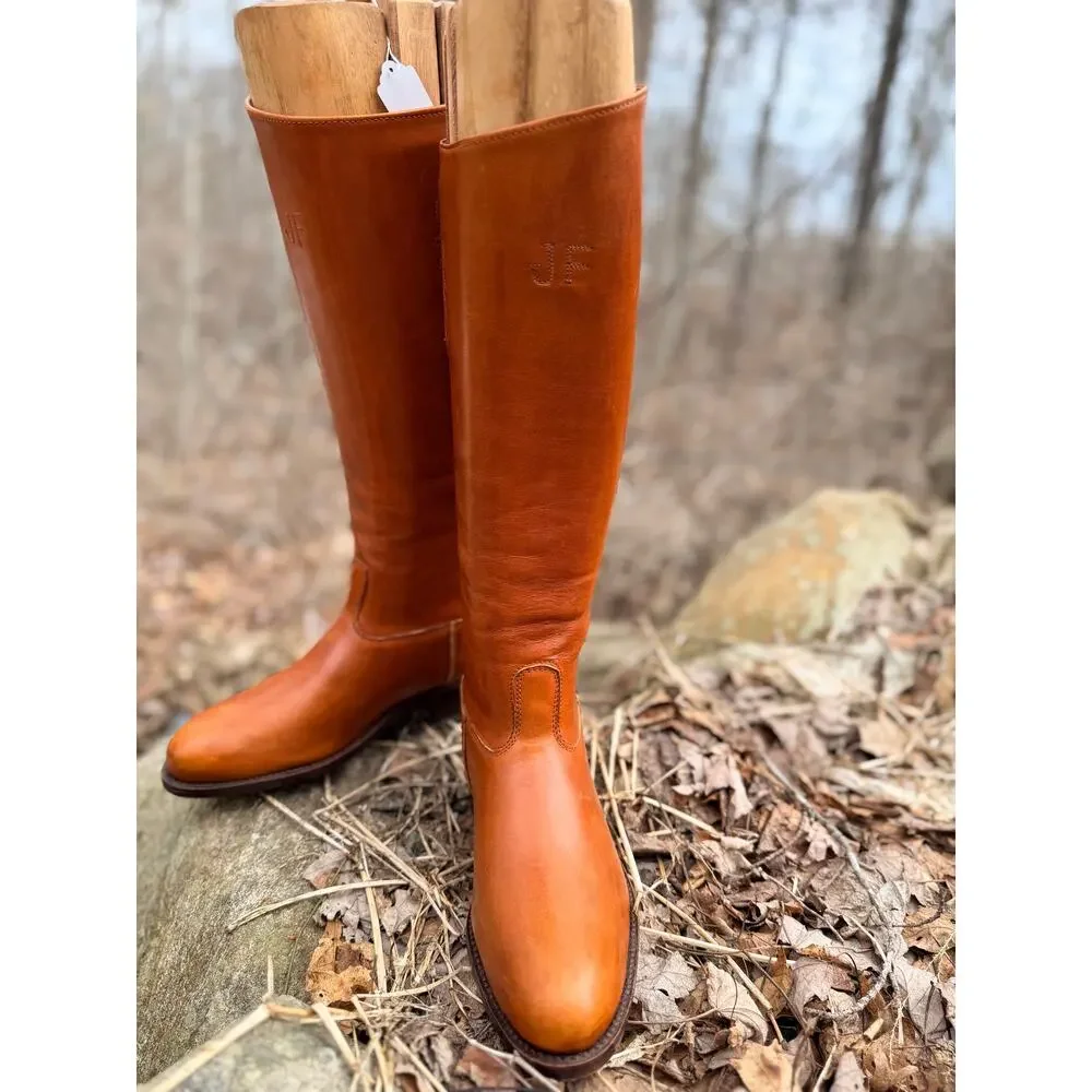 Vogel Bespoke Riding Boots Sz 41 Tan Leather 3-Pc Wood Trees Ultra Luxe